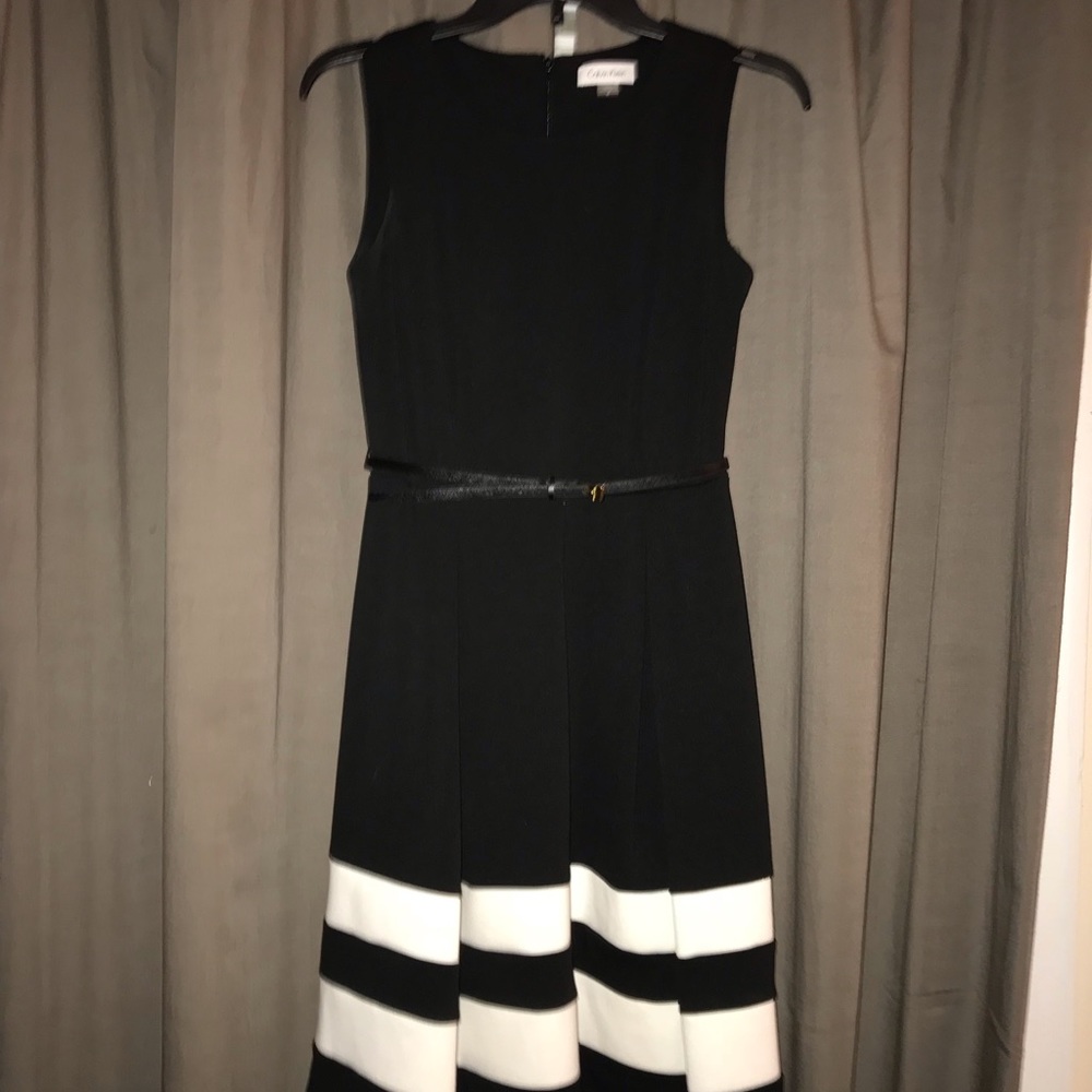 Calvin Klein- Black Dress w/ belt